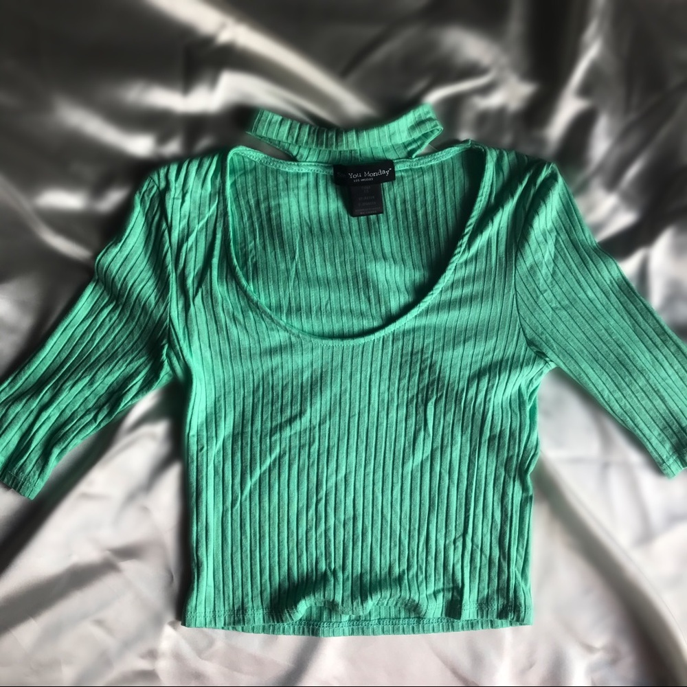 Mint Blue/Green Short Sleeve Shirt